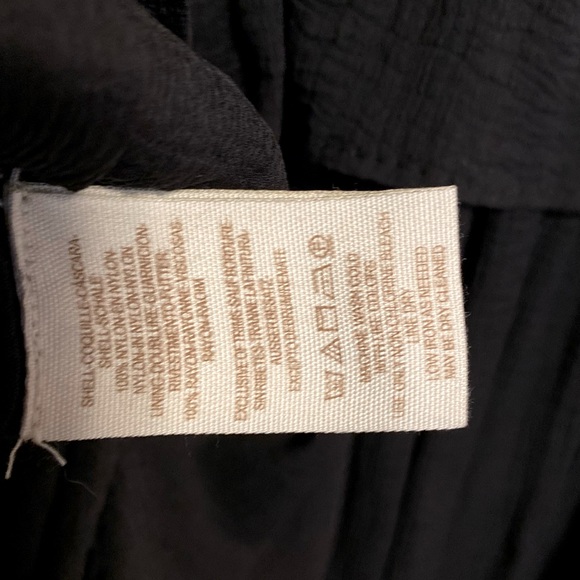 Balletcore Free People Black V Neck Drawstring Waist Dress Sz M - Picture 6 of 6